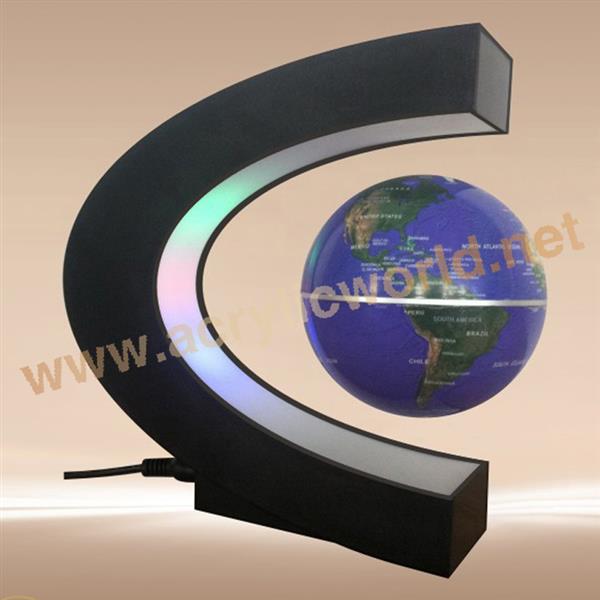 C shape acrylic display revolving magnetic display stand